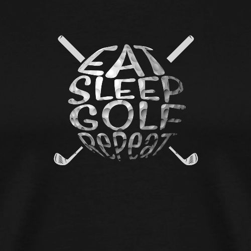 Eat Sleep Golf Repeat - Golf Gag Gift Tee for Men - Men's Premium T-Shirt