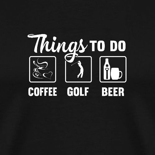 Golf & Cigar Gift - Smoke Play Golf Drink Beer Tee - Men's Premium T-Shirt