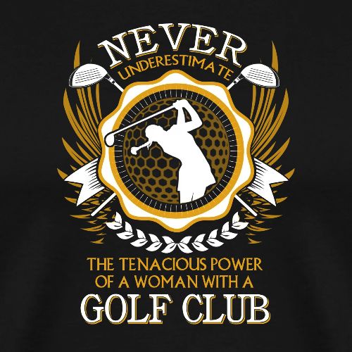 Fierce Women Golfers: Tenacious Power on the Golf - Men's Premium T-Shirt