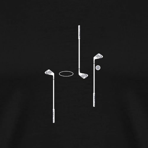 Golf Passion 3 Clubs - Minimalist Golf Gift Tee - Men's Premium T-Shirt