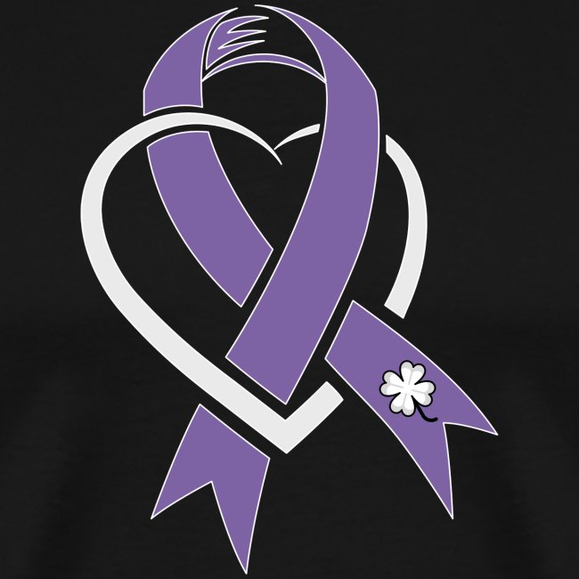 TB Cancer Awareness Ribbon with Heart