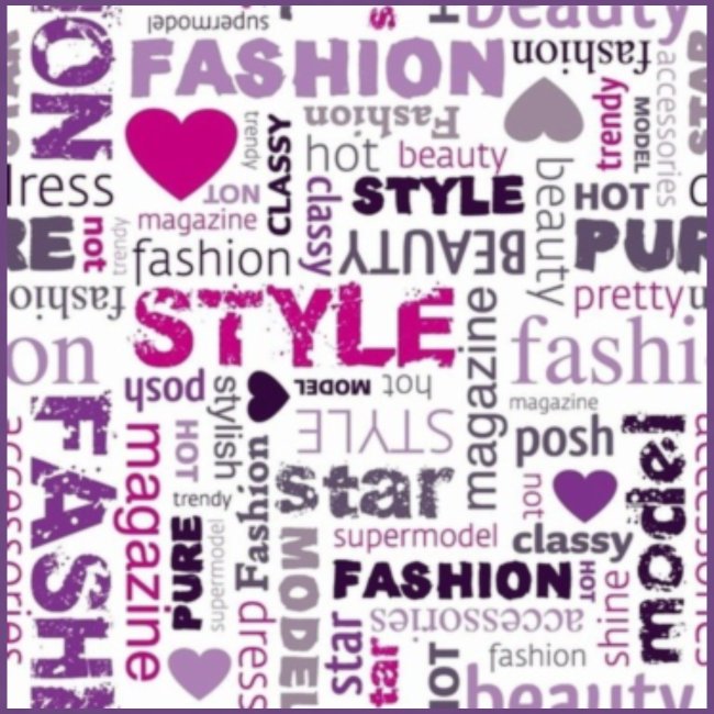fashion word collage