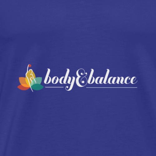body and balance logo white text - Men's Premium T-Shirt