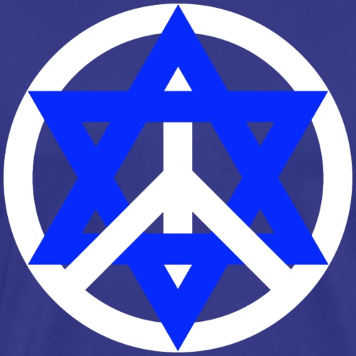 Star of David and Peace Sign - Men's Premium T-Shirt