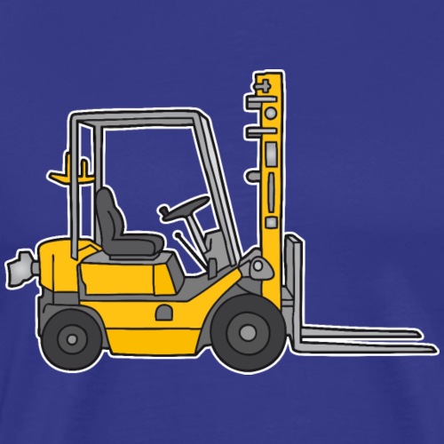 Yellow Fork-lift truck, stacker truck - Men's Premium T-Shirt