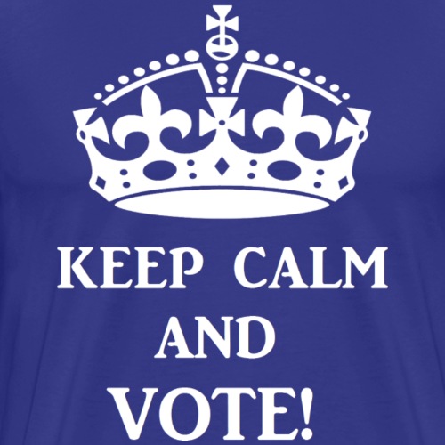 keep calm vote wht - Men's Premium T-Shirt