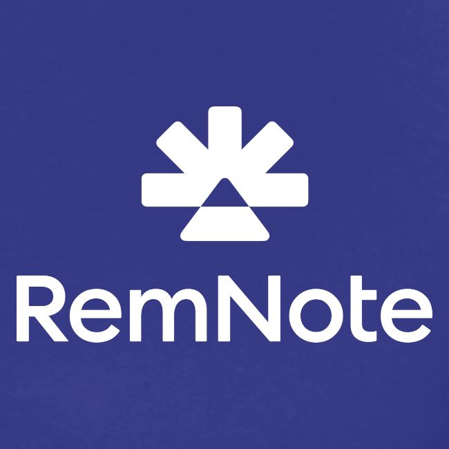White logo with text, vertically stacked