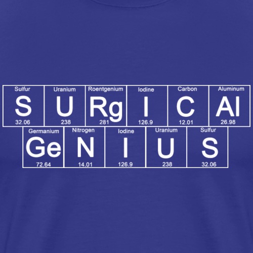 Periodic table: surgical genius - Men's Premium T-Shirt