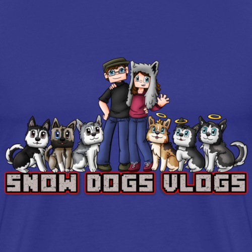 Snow Dogs Vlogs Block Version - Men's Premium T-Shirt