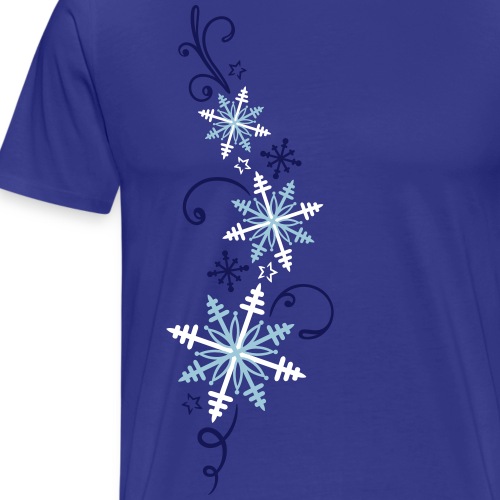 Snowflakes design. Winter, ice and snow. - Men's Premium T-Shirt