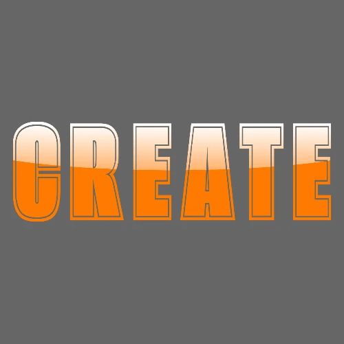 CREATE Vibrant Orange Bold Word Graphic - Men's Premium T-Shirt