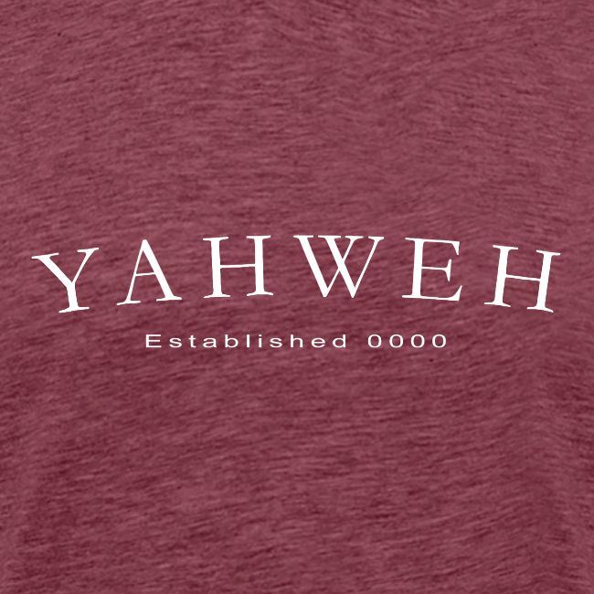 Yahweh Established 0000 in white