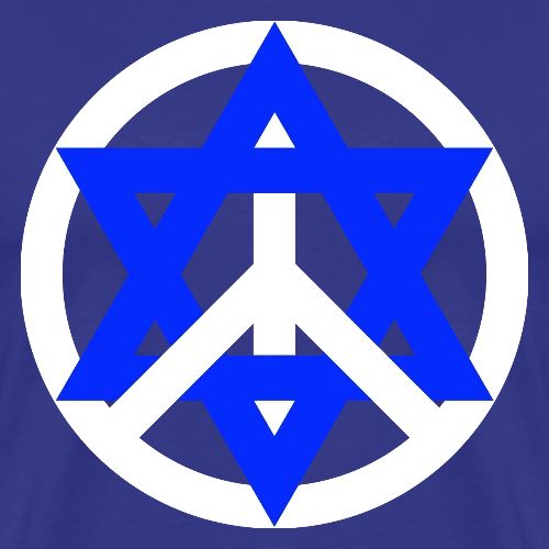 Star of David and Peace Sign - Men's Premium T-Shirt