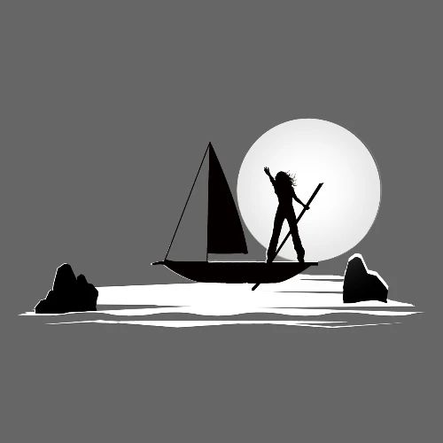 Powerful Woman Silhouette Sail On Empowerment - Men's Premium T-Shirt