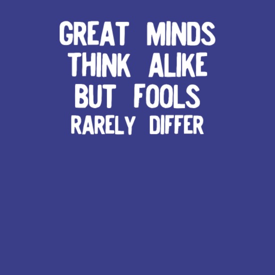 Great Minds Think Alike But Fools Rarely Differ Men’s Premium T-Shirt