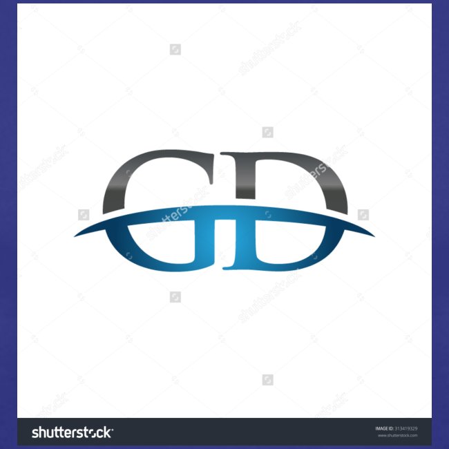 Stock vecteur gd entreprise initiale blue swoosh logo 3
