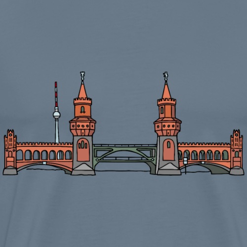 Oberbaum Bridge Berlin - Men's Premium T-Shirt