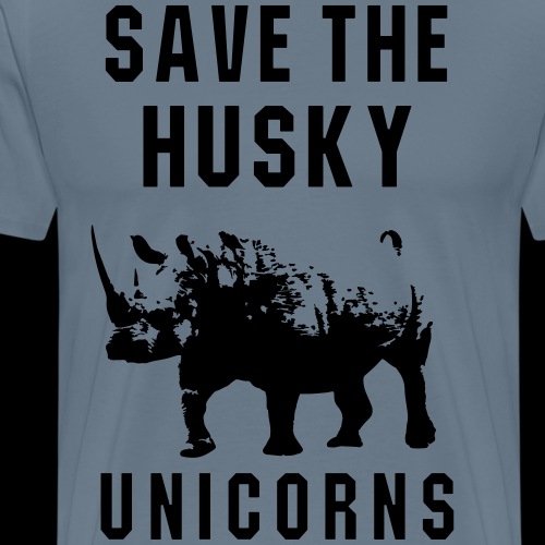 Save the Husky Unicorns | Funny Rhino - Men's Premium T-Shirt