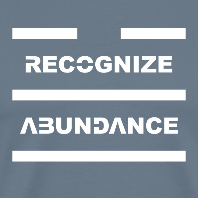Recognize Abundance White Letters