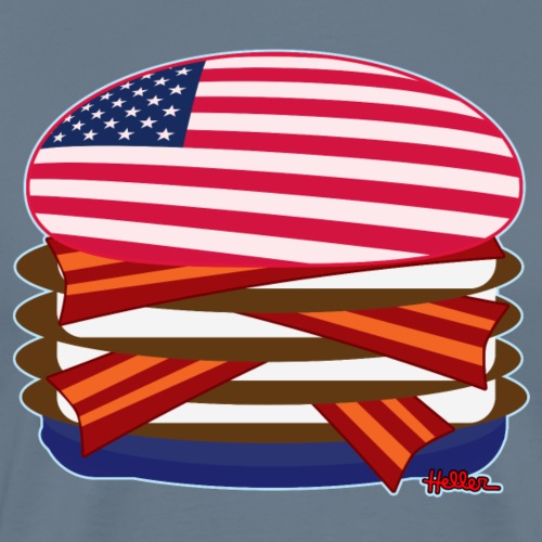 USA Burger by Virtual Cheeseburger - Men's Premium T-Shirt