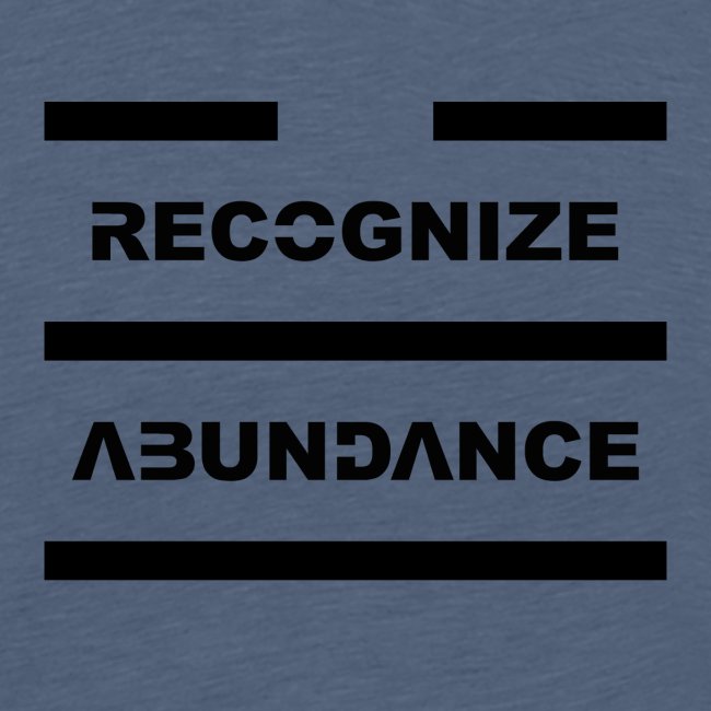 Recognize Abundance Black Letters