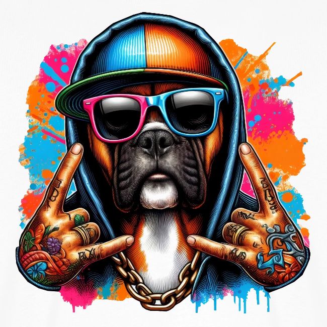 Colorful Boxer Splash Art