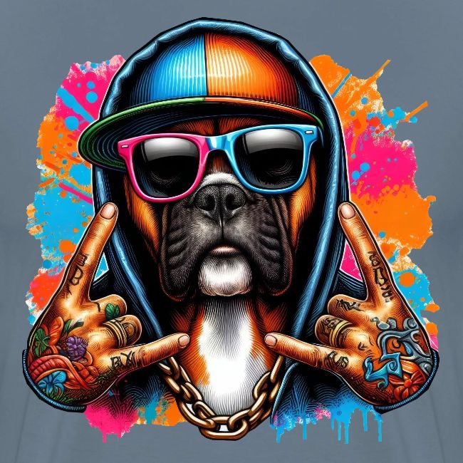 Colorful Boxer Splash Art
