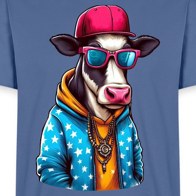 Gangster Cow Wearing a Cap