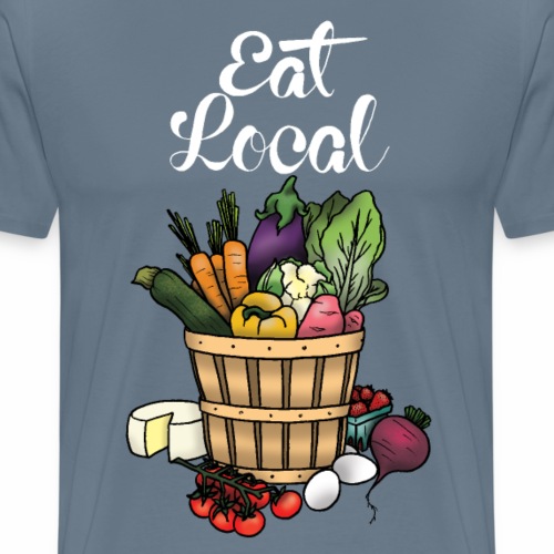 Eat Local- White - Men's Premium T-Shirt