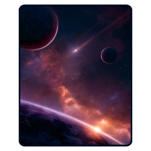 Cosmic Sunset Nebula Space Art - Men's Premium T-Shirt