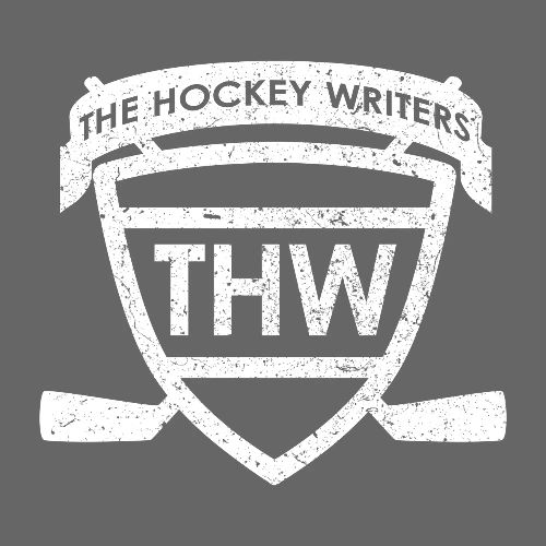 The Hockey Writers Distressed Logo - white - Men's Premium T-Shirt