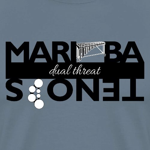 Dual Threat Black Horizontal Marimba Tenors - Men's Premium T-Shirt