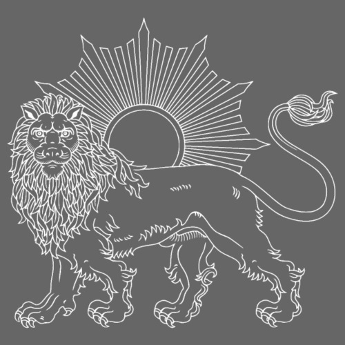 Lion and Sun White - Men's Premium T-Shirt