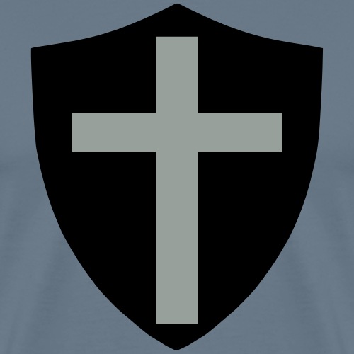 shield cross white - Men's Premium T-Shirt