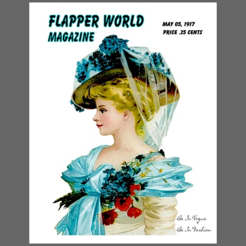 Flapper World Large Hatted Beautiful Flapper Print - Men's Premium T-Shirt