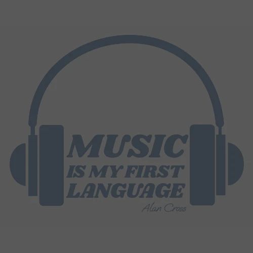 Music is my first language - Men's Premium T-Shirt