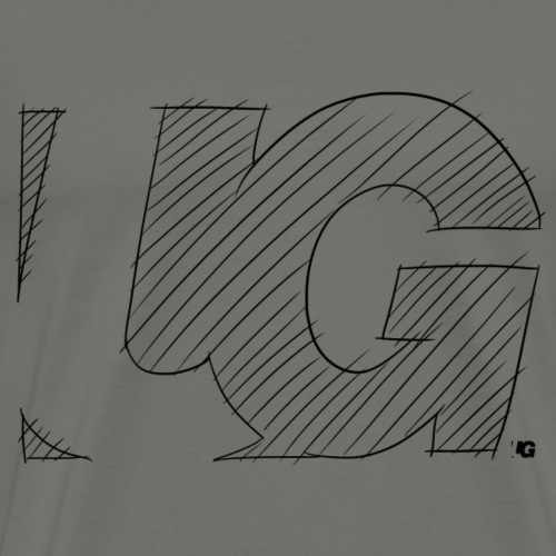 Urban Gorilla wear logo sketch black - Men's Premium T-Shirt