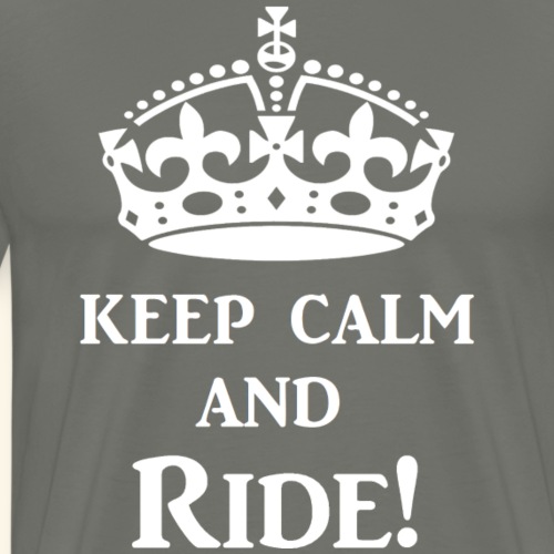 keep calm ride wht - Men's Premium T-Shirt