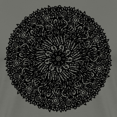Organic Macrocosm Mandala - Black Ink - Men's Premium T-Shirt