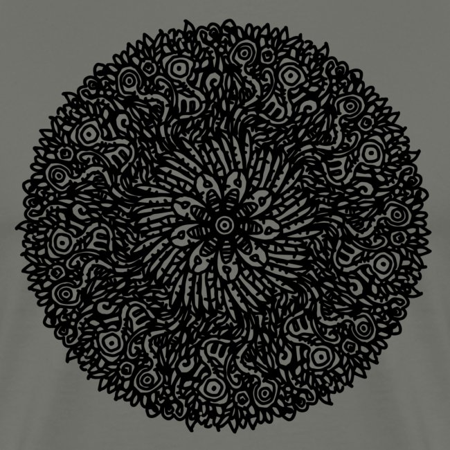 Organic Macrocosm Mandala - Black Ink
