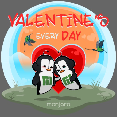 Manjaro Valentine's day every day - Men's Premium T-Shirt