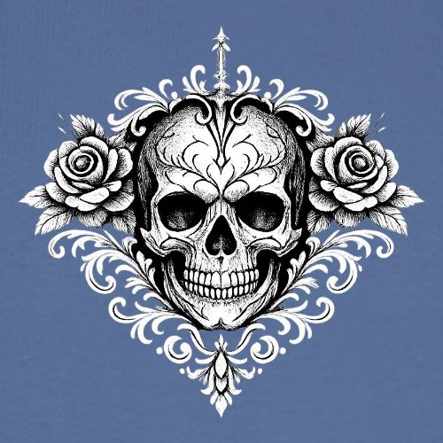 Gothic Filigree Skull - Men's Premium T-Shirt