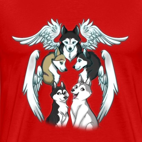 Siberian Husky Angels - Men's Premium T-Shirt