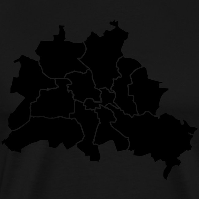 Berlin map, districts