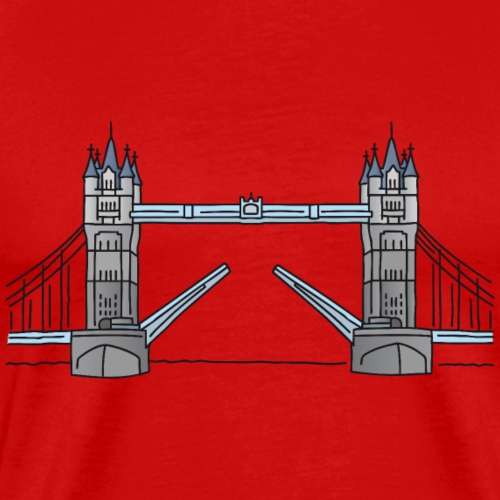 London tower bridge, landmark of London UK - Men's Premium T-Shirt