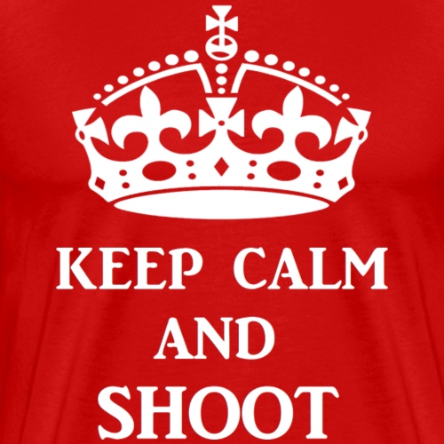 keep calm shoot wht - Men's Premium T-Shirt