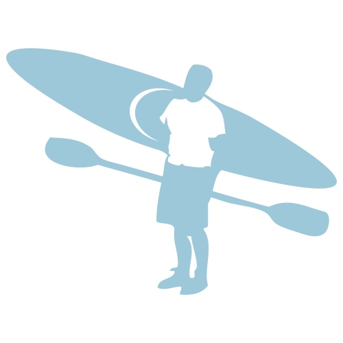 river kayak and paddler outdoors - Men's Premium T-Shirt