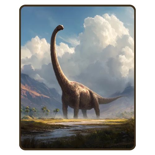 Brachiosaurus Valley Landscape Design - Men's Premium T-Shirt