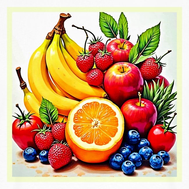 Vibrant Fresh Fruit Delight Design