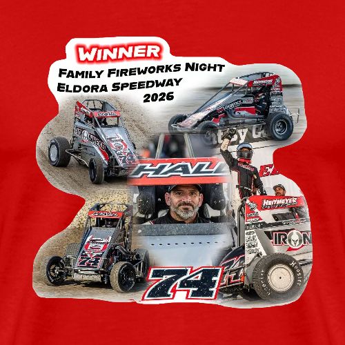 Luke Hall - Eldora Speedway FFN#1 Design 1 - Men's Premium T-Shirt